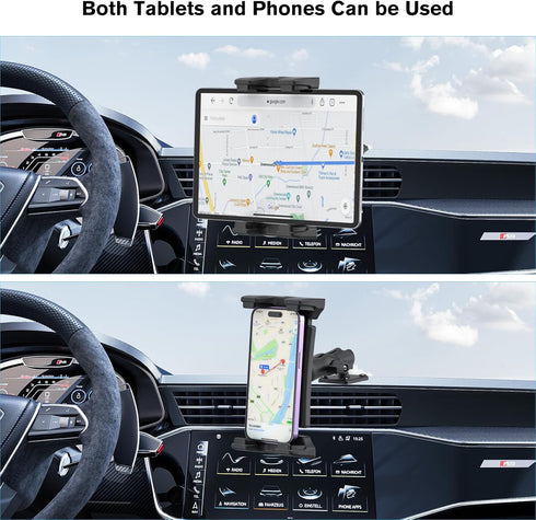 OHLPRO Car Tablet Holder, Heavy Duty Drill Base, Compatible with iPad Samsung Tab 5"-13" for Truck/Business Vehicle