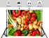 KeyWork 10x7ft Fresh Vegetables Backdrop Colorful Produce Wooden Table Photography Background for Healthy Themed Party