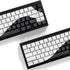 Tsungup PBT Keycaps, White & Black Topographic 128 Keys Shine Through Side Printed Keycaps 75 Percent for Gateron MX