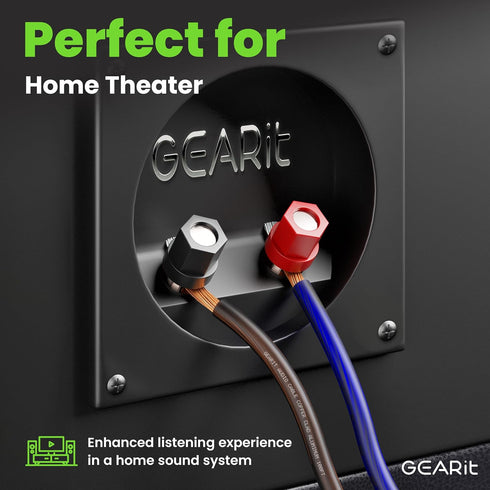 GearIT 14 Gauge Car Speaker Wire, Pro Series (100 Feet, Soft Touch Translucent Blue/Black) Automotive Car Audio