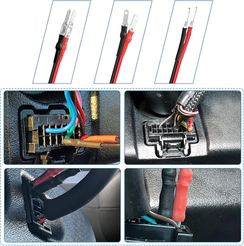 Radar Detector Hardwire Power Cord - Rearview Mirror Plug Cable with Inline Fuse Holder, Suitable for Uniden Escort