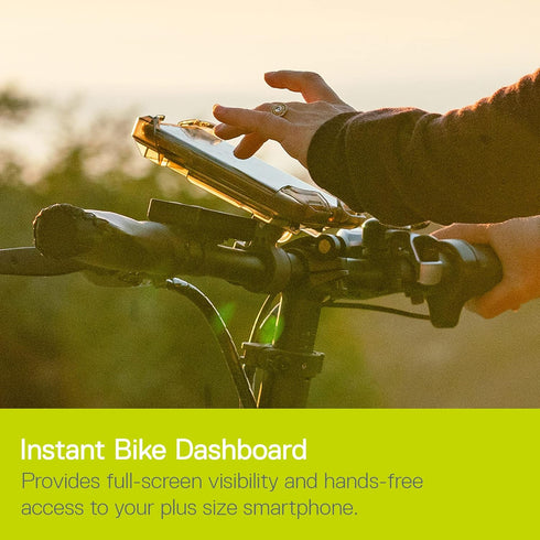 Delta Cycle Bicycle Phone Mount - Lockable Handlebar Holder Fits Any Phone Up to 3.5" x 7.8"