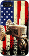 Vintage Patriotic Farm Gift Case for iPhone SE (2020), 7, 8 - US American Flag Tractor Design
