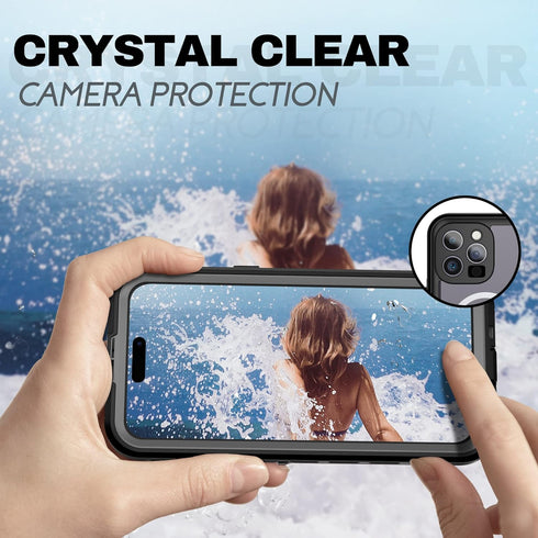 BEASTEK iPhone 14 Pro Waterproof Case, TRE Series MagSafe Shockproof Dustproof IP68 with Built-in Screen Protector and