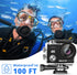 Dragon Touch 4K Action Camera, 20MP Vision 3 Underwater Waterproof Camera with 170° Wide Angle & Remote