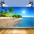 FHZON 5x3ft Tropical Seaside Backdrop for Summer Beach Hawaii Island Photography Background for Boys Girls Adults