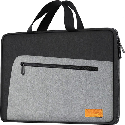 Laptop Sleeve, Slim Durable Notebook Protection Case for 14 15 15.4 Inch MacBook Pro HP Dell Acer Asus, Black/Grey