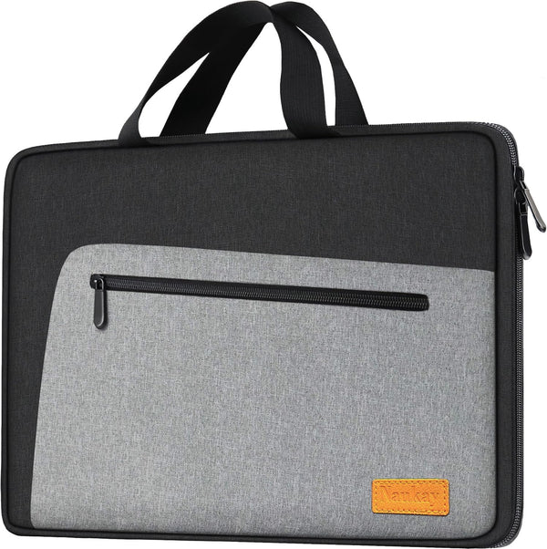 Laptop Sleeve, Slim Durable Notebook Protection Case for 14 15 15.4 Inch MacBook Pro HP Dell Acer Asus, Black/Grey