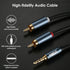 3.5mm 33 10 3.5mm 1/8 MP3 MillSO to RCA FT / M, RCA to AUX Cable to RCA Male Premium Stereo Audio Cable for Connecting