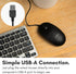 Computer Mouse Wired, Macally Silent USB Mouse - Slim & Compact USB Mouse for Apple Mac or Windows PC Laptop/Desktop - Designed with Optical Sensor & DPI Switch - Simple - Black by Macally