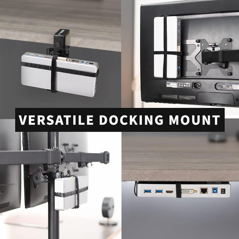VIVO Universal Docking Station Mount for Workstation, Under Desk Installation, Fits Docking Stations up to 10"