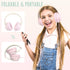 rockpapa L22 Wired Headphones for Kids, Foldable Stereo 3.5mm Corded Headphones with Microphone for School Classroom,