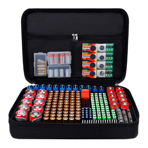 ENGPOW Fireproof Battery Organizer, Waterproof Storage Case with Tester, Holds 220+ Batteries
