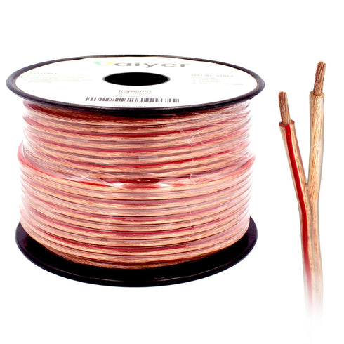 Vaiyer 16 Gauge Speaker Wire Cable - 250 ft 1.3 mm CCA High-Performance Stereo Cable for Car, Home Theater, Surround