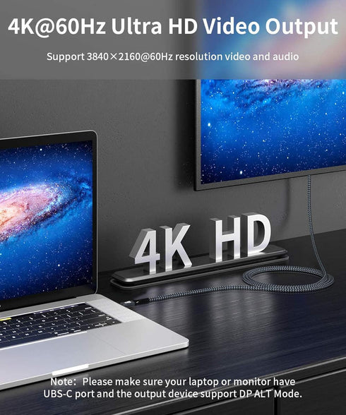 10FT USB C to USB C 3.2 Cable, 20 Gbps, 100W, HDR Video, PD Fast Charging for iPhone 15 Pro Max, MacBook, Dell, LG.