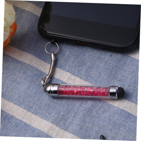 Hemobllo Mini Stylus Pen - 8 Pcs Crystal Capacitive Stylus for Universal Touch Screens, Portable with 3.5mm Jack