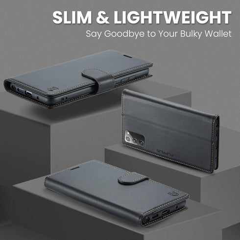 Samsung Galaxy Note 20 5G Wallet Case with RFID Blocking, Credit Card Holder, PU Leather Folio Flip Kickstand