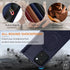 Wallet Case for iPhone 15 Plus - Dark Blue, Genuine Leather Flip Folio, Compatible with MagSafe, RFID Blocking