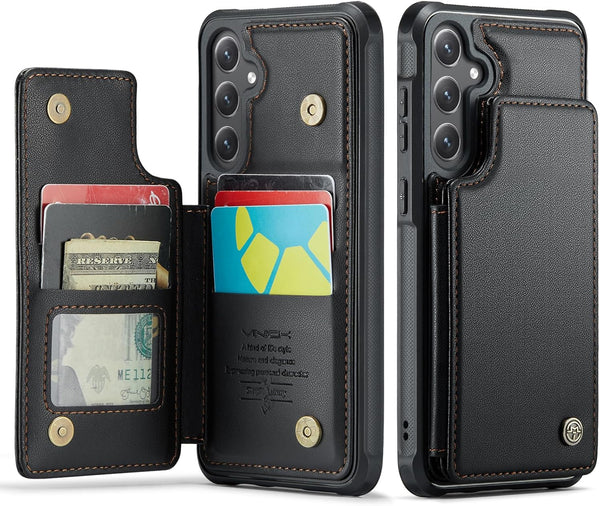 Samsung Galaxy S24 Plus Case with Card Holder, Wallet Case for Women Men with RFID Blocking, Durable Kickstand