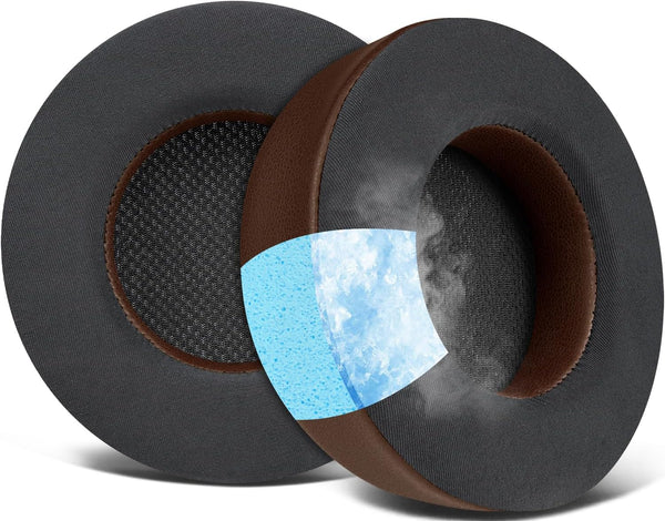 SOULWIT Cooling Gel Ear Pads for Corsair Virtuoso RGB Wireless XT SE Gaming Headset, Dark Coffee