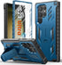 FNTCASE Samsung Galaxy S23 Ultra Case: Rugged Shockproof TPU, Military Grade Drop Protection, Kickstand, Blue.