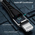 Essri 2Pack 10FT iPhone Charger Cord, Nylon Braided Charging Cable Compatible with iPhone 14/13/12/11, Gray