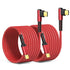 OKRAY USB C Cable 2-Pack, 10ft iPhone 15 Charger Cord, USB-C to C 90 Degree Right Angle, 60W Fast Charging (Red)