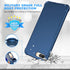ORETECH iPhone 7 Plus & 8 Plus Case with 2 x Tempered Glass Screen Protector, Anti-Slip Hard PC + Soft TPU - Blue