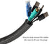 CrocSee 25ft Braided Cable Management Sleeve - 3/8 inch Cord Protector for TV/Computer/Home Theater, Black