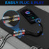 AUX to 2 RCA Y Splitter Cable, 3.5mm Male to 2RCA Female Stereo Audio Adapter, Hi-Fi Sound Cord for iPhone, Tablet,