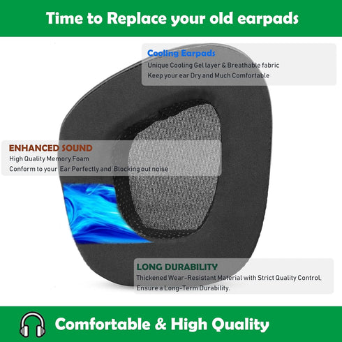 Cooling Replacement Earpads for Corsair Void PRO RGB SE Wireless Gaming Headset with Cool Gel Layer