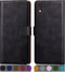 SUANPOT Leather Wallet Case for iPhone XR 6.1, RFID Blocking Credit Card Holder Flip Folio Cover for Men Women