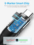 Short USB C to USB C Cable, 100W 5A with LED Display, Fast Charging Compatible with iPhone 15/15 Pro/15 Plus/15 Pro