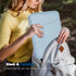 MoKo 12.9 Inch Waterproof Tablet Sleeve Bag, Compatible with iPad Pro M4 & Air M2 2024, Misty Blue