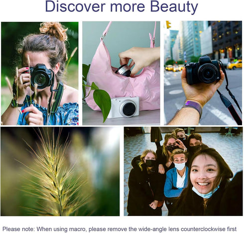 FotoZ 40.5mm 0.75x Mini Wide Angle Conversion Lens with Macro for Sony ZV-1F ZV-E10 Accessories