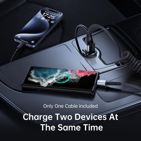 Syncwire USB C Car Charger 60W with PD 30W & QC 30W Fast Charging Adapter and 5FT Type C Cable for Samsung S23/S22,