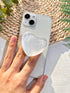 VJQ 3D Simple Heart Phone Grip Stand, Cute Solid Color Cell Phone Holder,Multi Functional Collapsible Phone Charms