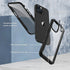 CENHUFO iPhone 15 Case, Built-in Anti Peep Tempered Glass Privacy Screen Protector, Shockproof Clear Cover - Black