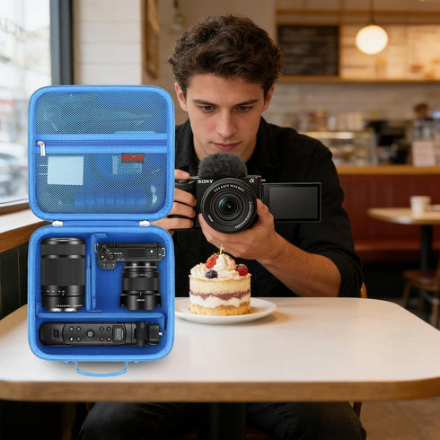 ZV-E10 ZVE10 Elonbo Carrying Case for Sony / II Mirrorless Camera, Portable Digital Camera Hard Travel Bag Storage