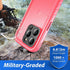 SPORTLINK Waterproof Case for iPhone 13 Pro - Full Body Shockproof Dustproof IP68 with Built-in Screen Protector, Pink