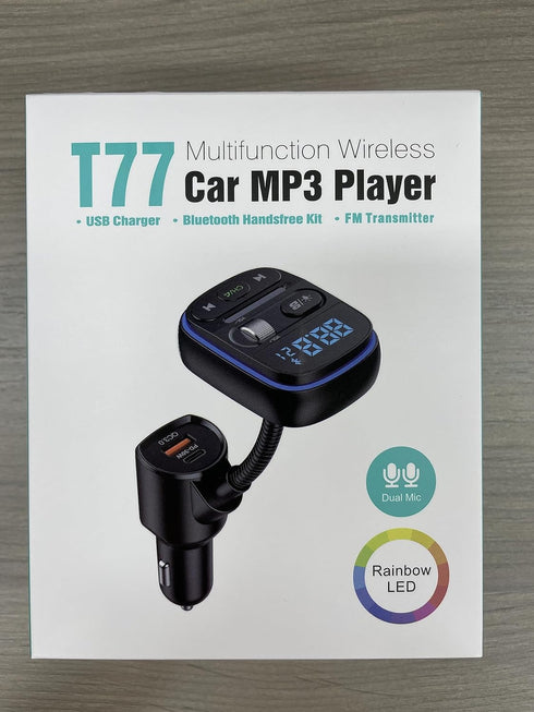 LENCENT Bluetooth FM Transmitter PD 30W, Bluetooth Car Adapter with QC3.0 Fast Charger, Hi-Fi Bass Music, Wireless
