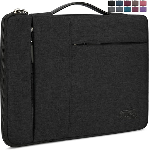 Laptop Sleeve Case 13.3-14 Inch, Waterproof Durable Bag for MacBook Air/Pro, HP/Asus/ThinkPad, Black