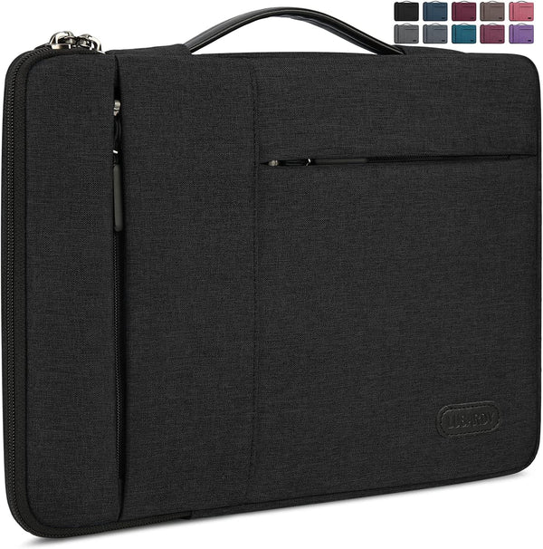 Laptop Sleeve Case 13.3-14 Inch, Waterproof Durable Bag for MacBook Air/Pro, HP/Asus/ThinkPad, Black