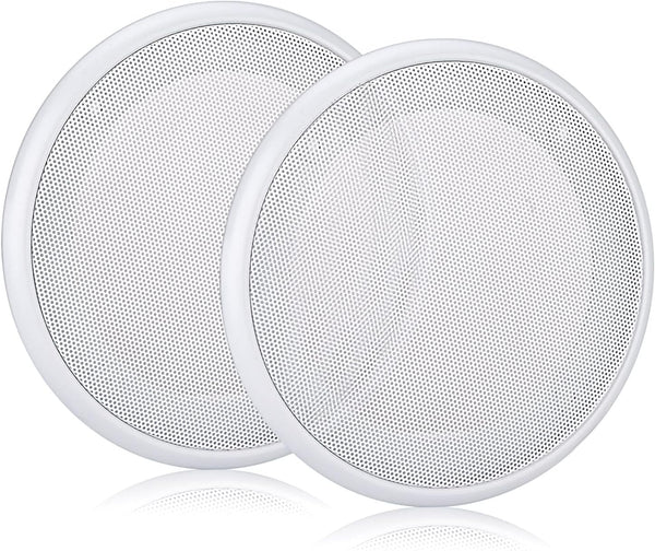 Facmogu 2PCS 8in White Ceiling Speaker Covers, Round Speaker Grille Woofer Grill Cover Protector Replacement