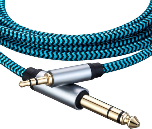 3.5mm to 6.35mm TRS Stereo Audio Cable, 6.6ft 1/8 to 1/4 Stereo Cable for Guitar, Piano, Amplifiers, Home Theater