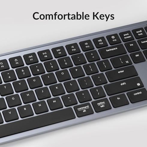 Keychron B6 Pro Ultra-Thin Wireless Keyboard, Full-Size QMK with Numeric Keypad, Compatible with Mac Windows Linux