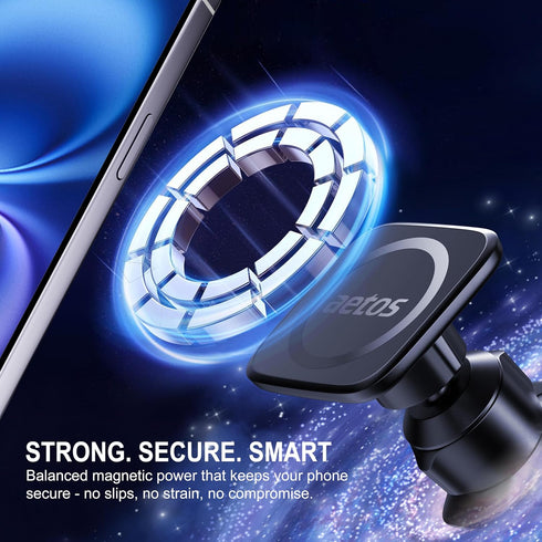 aetos 20 N52 17 16 15 14 13 12 for MagSafe Car Mount. Elegant Magnetic Air Vent Phone Holder with Strong Magnets