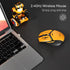 Uciefy V19 Wireless Mouse, 2.4GHz Rechargeable LED Mouse with Battery Indicator, USB Receiver & Type-C Adapter