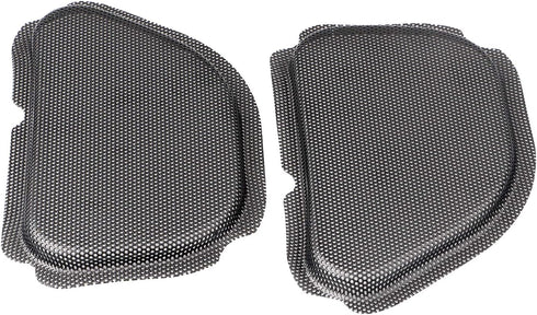 Black Metal Fairing Mesh Front Speaker Grills Cover Trim Replacement for Harley Road Glide FLTR (1998-2013)