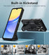 FNTCASE Samsung Galaxy A15-5G Case: Rugged Military Grade Shockproof Drop Protection Mobile Cover with Kickstand (Black)